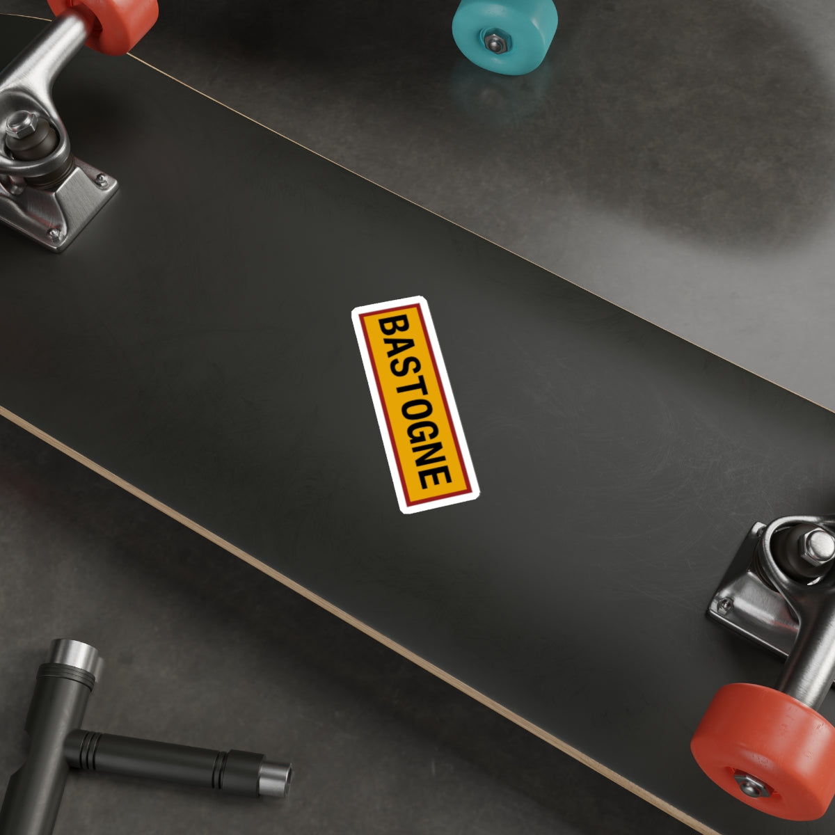 Bastogne Road Sign Die-Cut Vinyl Stickers