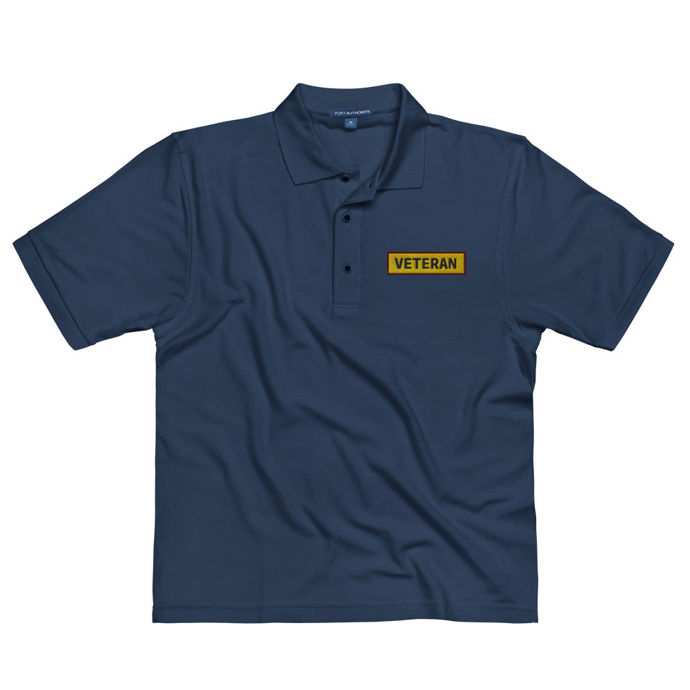 Bastogne Polo with Veteran/Bastogne Road Sign Mashup #2 (Embroidered)