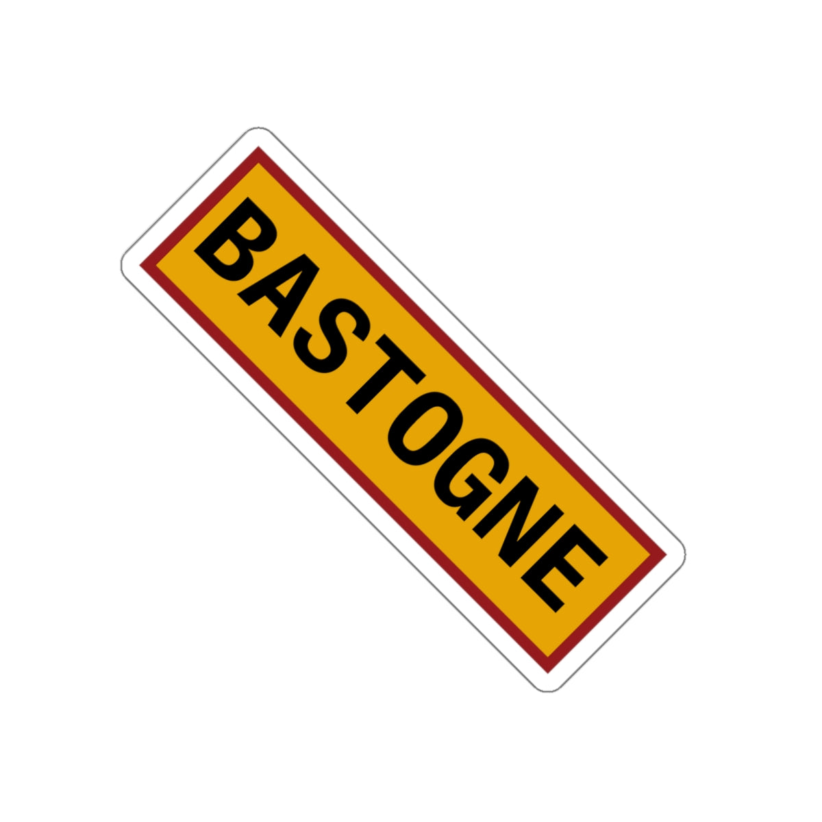 Bastogne Road Sign Die-Cut Vinyl Stickers