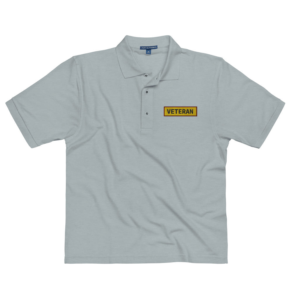 Bastogne Polo with Veteran/Bastogne Road Sign Mashup #2 (Embroidered)